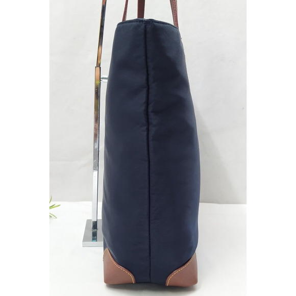 Dooney & Bourke Blue Nylon Double Handles Zipper Tote Shoulder Bag - Picture 4 of 16